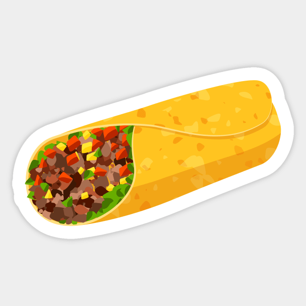 The perfect Burrito Sticker by jeune98